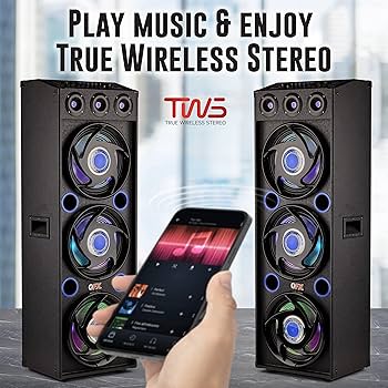 Amazon.com: QFX SBX-412300BT TWS Bluetooth Triple 12” Woofer